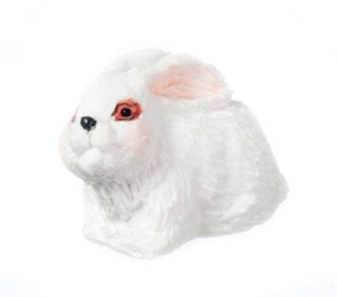 Dollhouse Miniature Rabbit, White